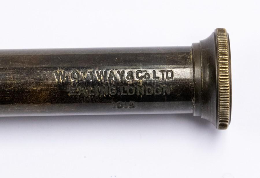 An Early 20th Century Brass Four Drawer Telescope Stamped W Ottway And Co Ltd Ealing London