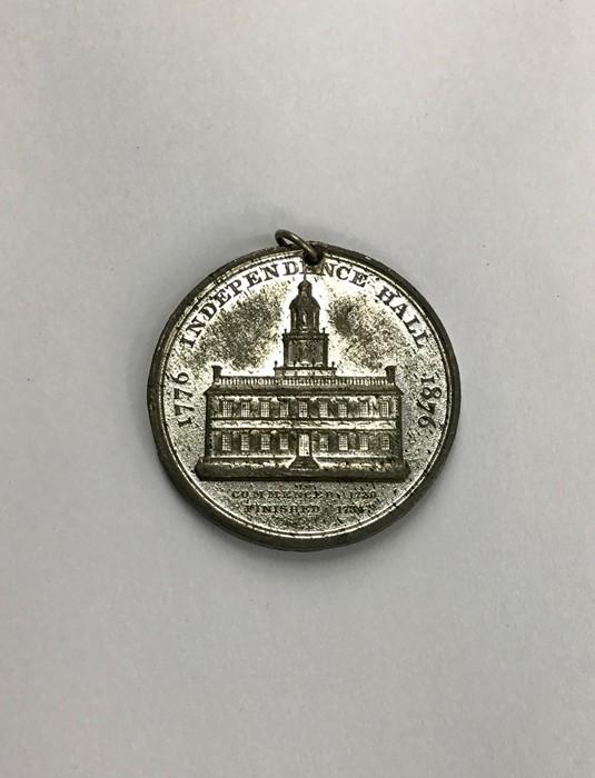 USA Liberty Bell Independence Hall Medal 1776 1876. Condition