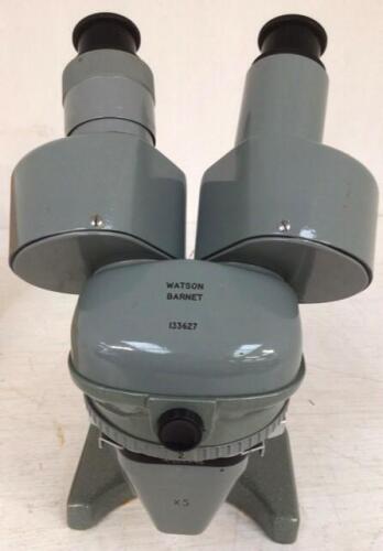 A boxed, Watson of Barnet, binocular microscope, No. 133627. Provenance ...