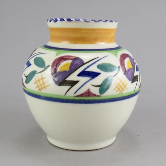 An early twentieth century Poole Pottery baluster vase, c. 1928. It is ...