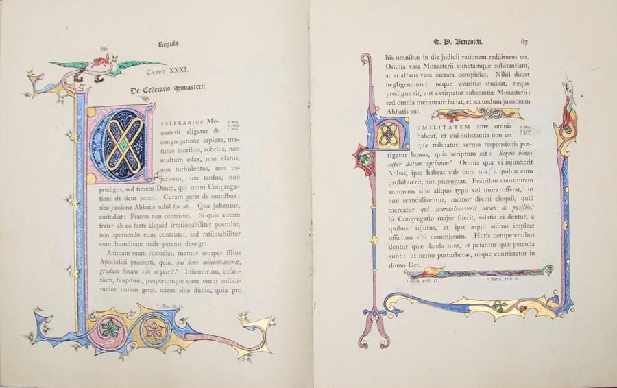 Illuminated Regula S Patris Benedicti Published By Stanbrook