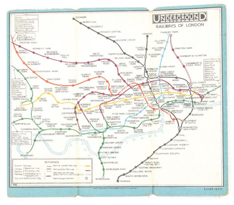 London Underground. Stingemore, F H. Pocket map of the London ...