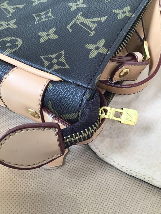 A mixed lot include: faux Louis Vuitton bag, leatherette handbag