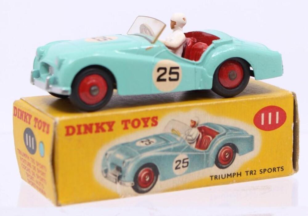 Dinky Toys Triumph TR2 Sports Miniature - Coloris Turquoise Rare - Fabriquée En GB