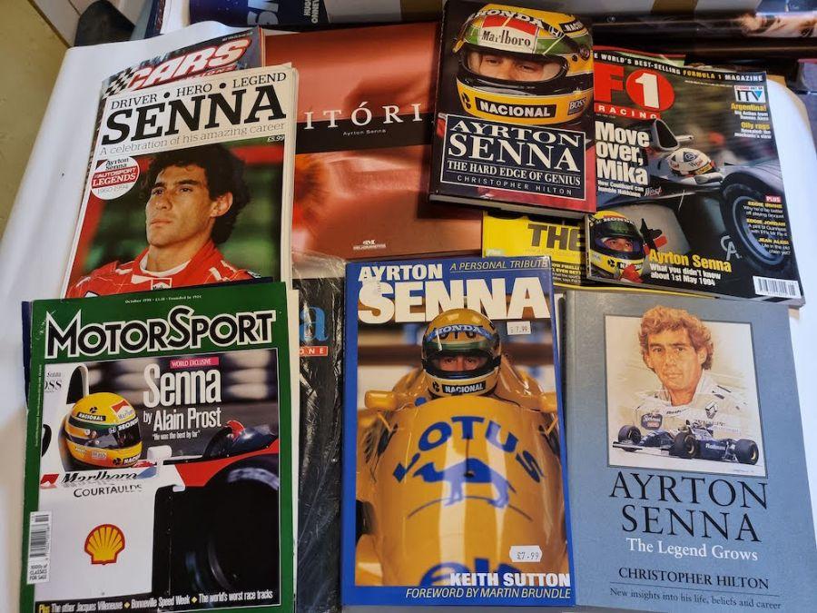 Books and magazines relating to Ayrton Senna.