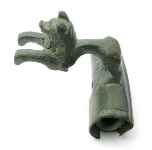 Bronze knife with ram's-head handle, Roman