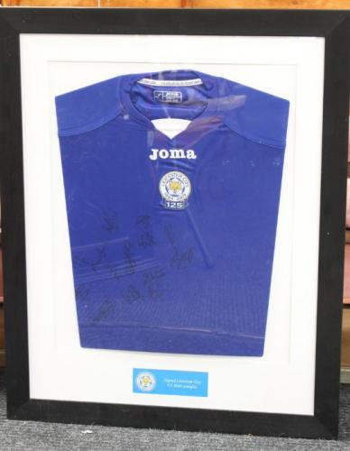 Leicester Tigers Interest: A framed and glazed signed Leicester