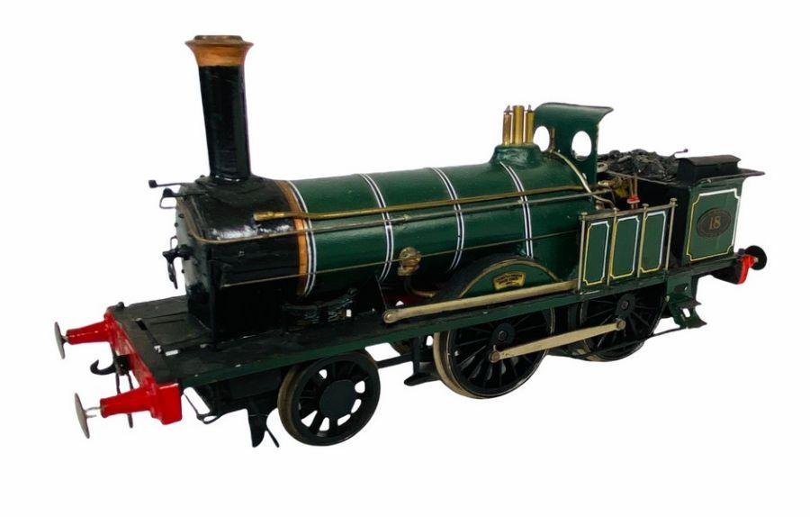 O Gauge 7mm Fine Scale 2-4-0 Green Steam Tank Locomotive