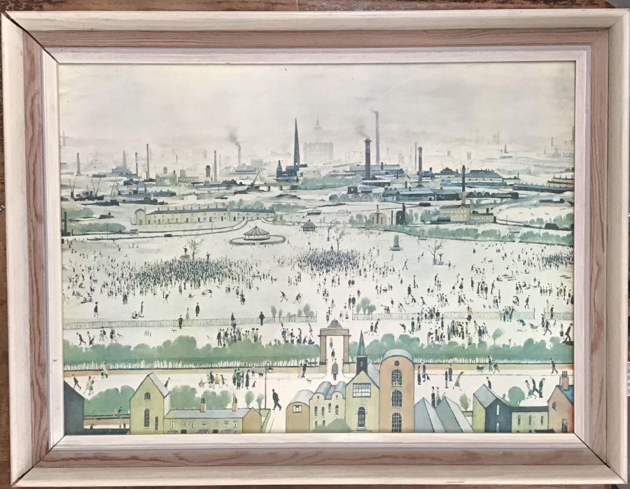 Large Period L.S. Lowry Print Of ‘Sunday Afternoon 1957’ Approximately ...