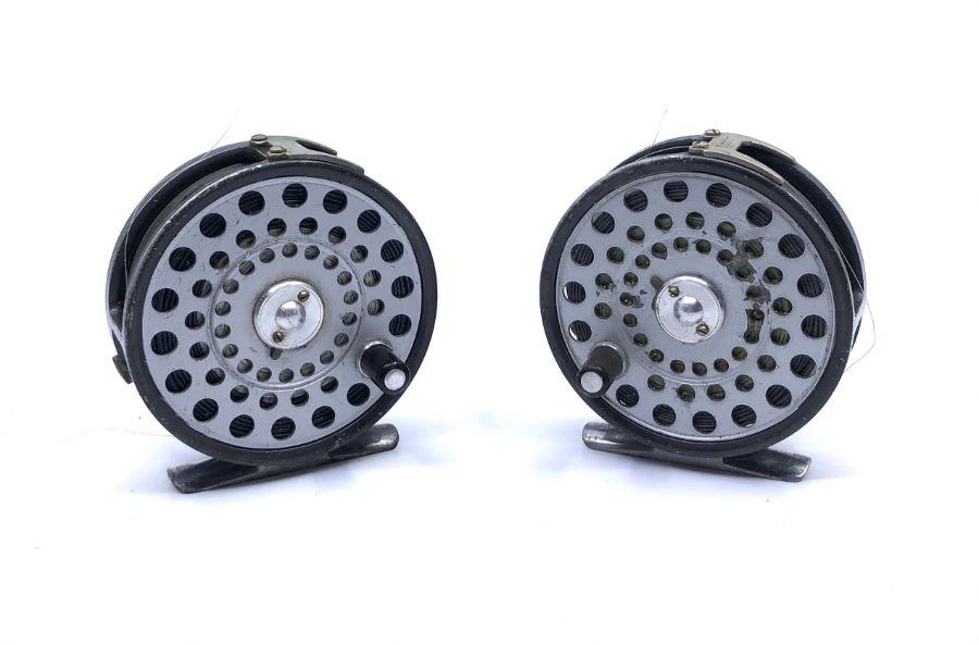 Angling interest; Two Hardy L.R.H. Lightweight 3in. alloy fly reels, with  signs of wear (2)
