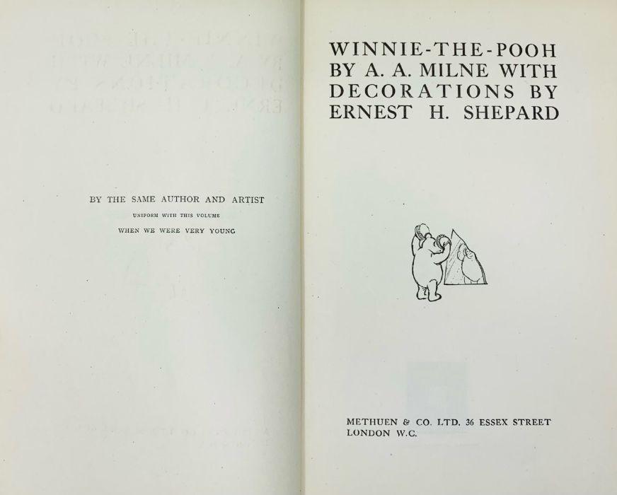 Milne A A Winnie The Pooh Illustrated By Ernest H Shepard First Edition London Methuen 