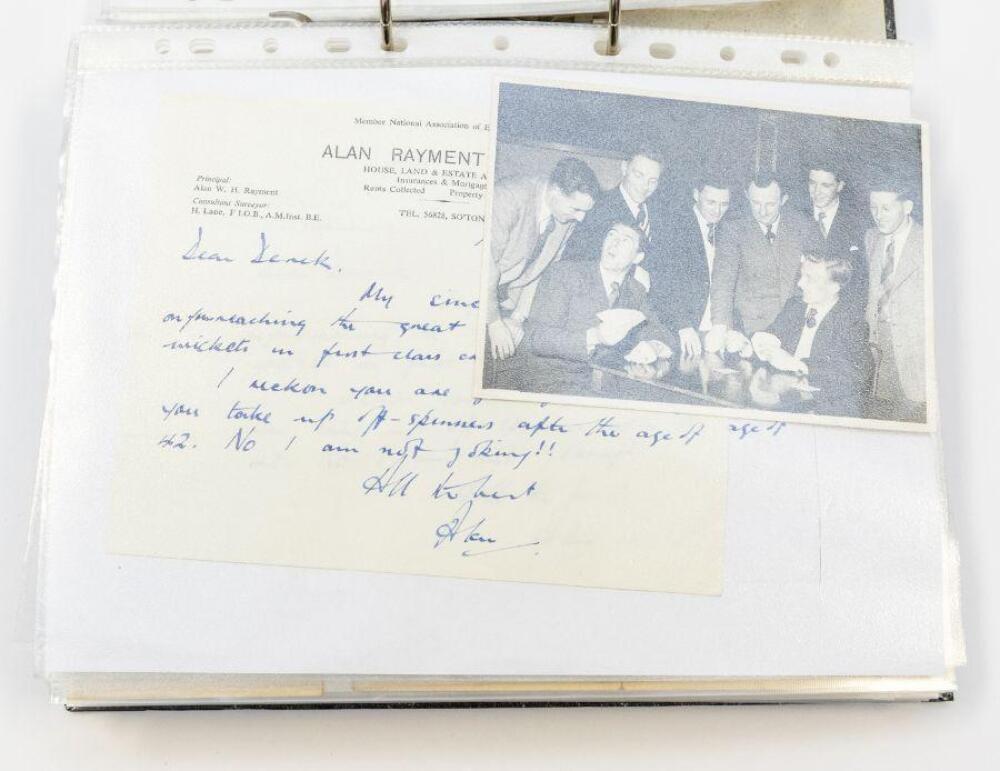 A ring bound folder charting the illustrious playing career of Derek ...