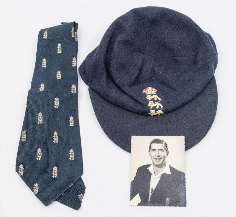 England cricket cap, c 1950, by Simpson of Piccadilly, awarded to Derek ...