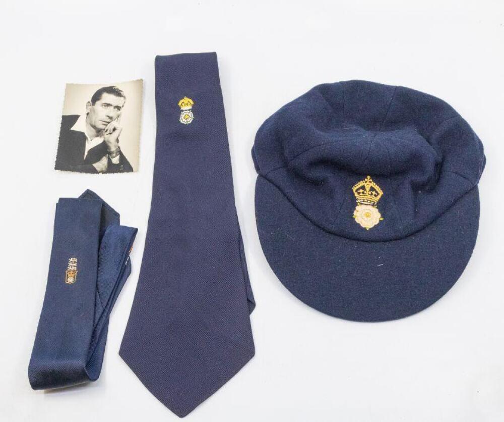Derek Shackleton's county cricket cap, size 6.5, together with his club ...
