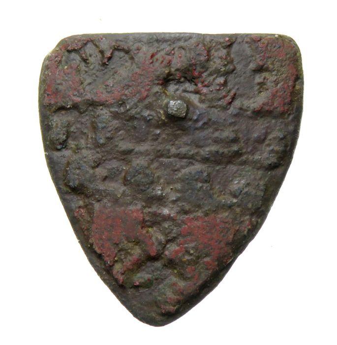 Medieval Heraldic Badge. Circa, 13th century AD. Copper-alloy, 25.29 mm ...