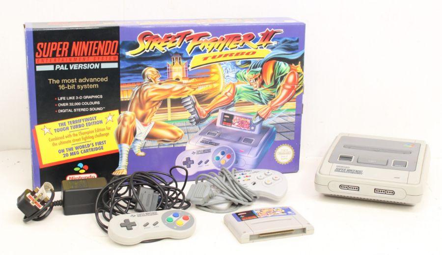 Super Nintendo SNES System outlet Console 2 Controller 2 Games Bundle H1