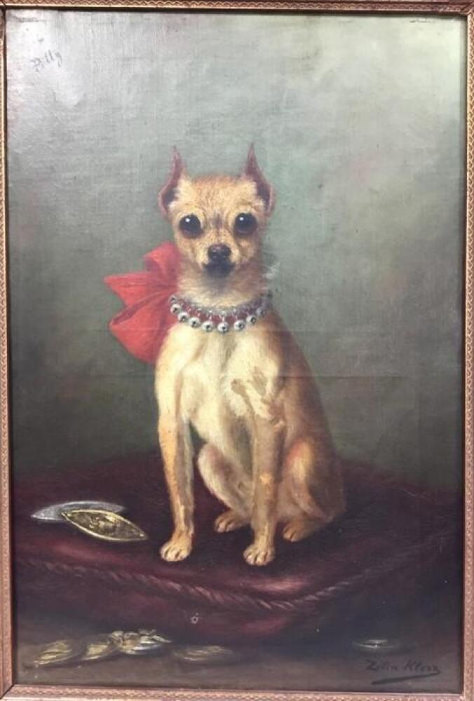 Zelia Maria Klezx (Belgian, late 19th Century), 'Petty'- portrait