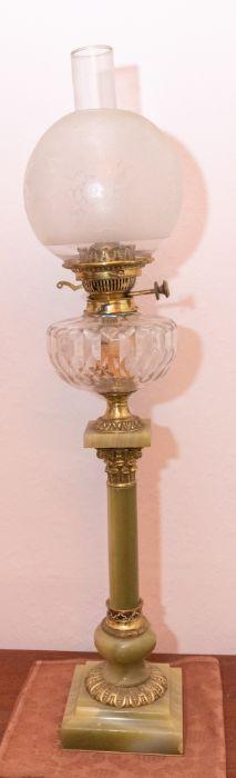 Antique Edwardian Brass Oil Lamp, 1900