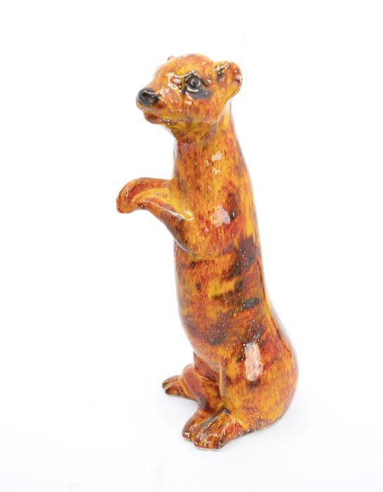 Anita Harris Art Pottery Meerkat figure. Height approx 29cm. Gold ...