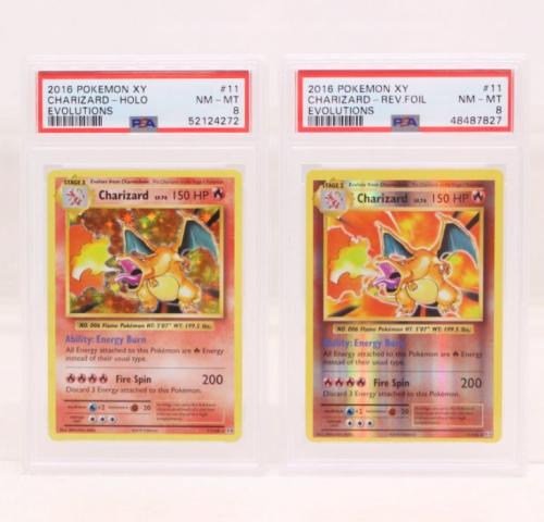 Pokemon Charizard xy holo shops evolutions psa 7