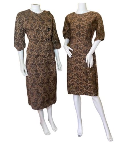 JEAN LOUIS SCHERRER 1960 Silk Brocade and Beads Dress 