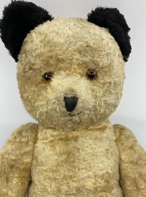 ❤️BIG❤️antique sooty bear ② Antique Large “ Sooty” Nostalgic Teddy Bear 25” cotton 1960s Plush