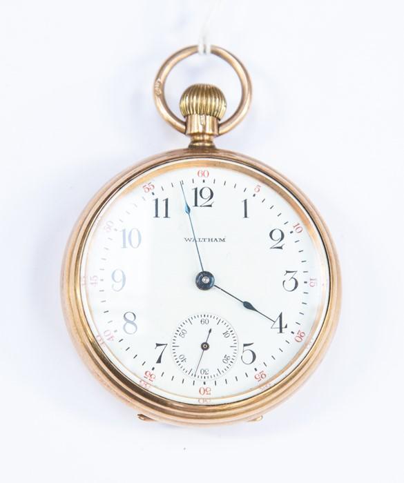 Waltham 9ct gold 2025 pocket watch