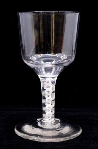 A Georgian Antique Dutch Engraved Air Twist Wine Glass c1755 (item #1327462)