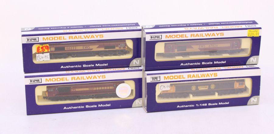 Dapol: A collection of three boxed Dapol, N Gauge locomotives to ...