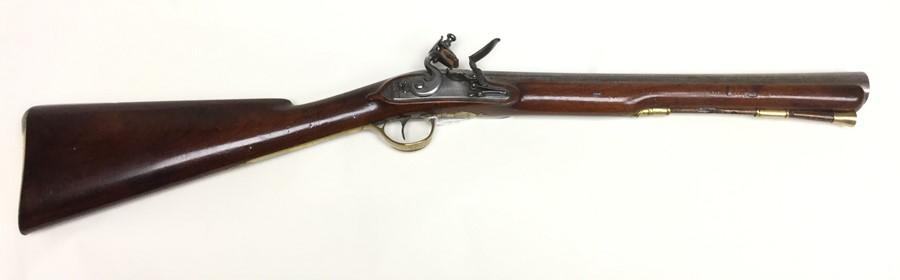 Sold at Auction: AN ENGLISH FLINTLOCK BLUNDERBUSS Bedford, early