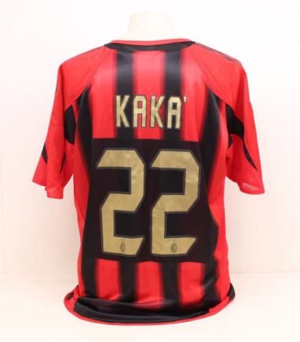 A.C. Milan: An A.C. Milan home football shirt, match-issued, 2004-05,  short-sleeved, Kaka 22, Size XL, Adidas, unsigned, generally in good order.  Please assess photographs.