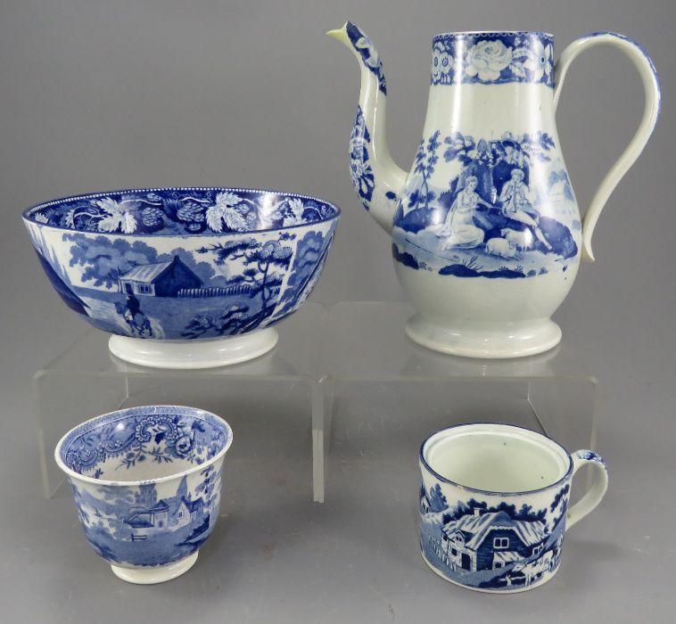 A Group Of Early Nineteenth Century Blue And White Transfer-printed 