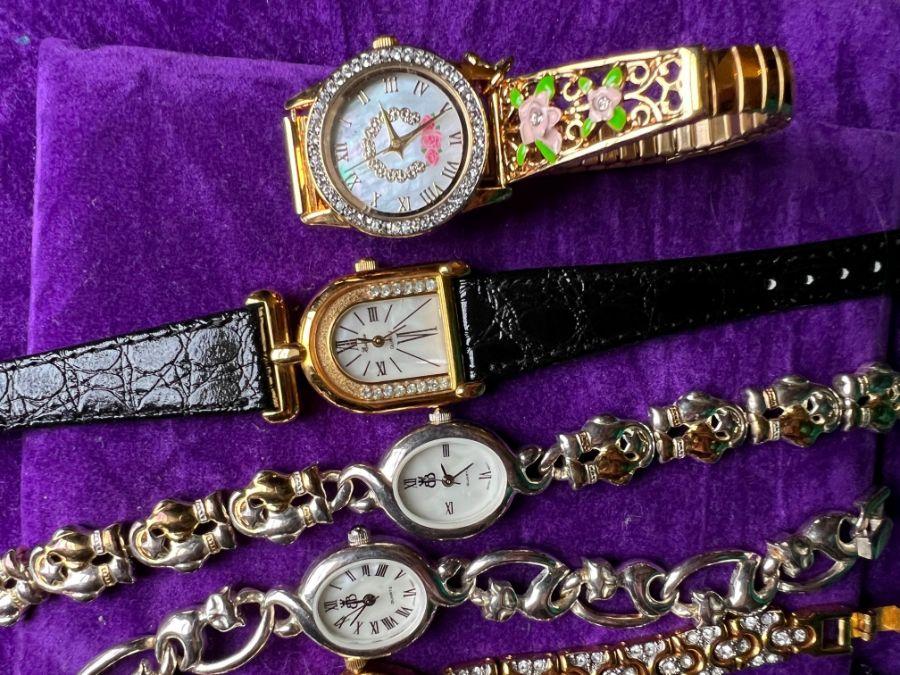 A collection of ladies wristwatches to include a Rotary Marcasite