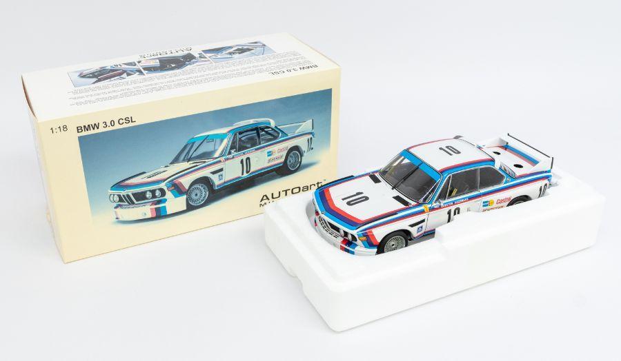 Autoart: A 1:18 Scale Model of a BMW 3.0 CSL, Manufacturer Autoart