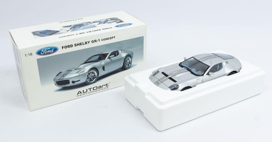 Autoart: A 1:18 Scale Model of a Ford Shelby GR-1 Concept (Silver