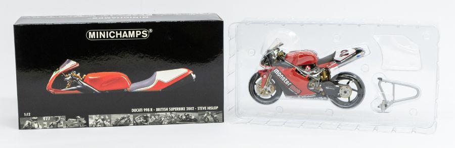 Minichamps: A 1:12 Scale Model of a Ducati 998 R BSB 2002 Steve