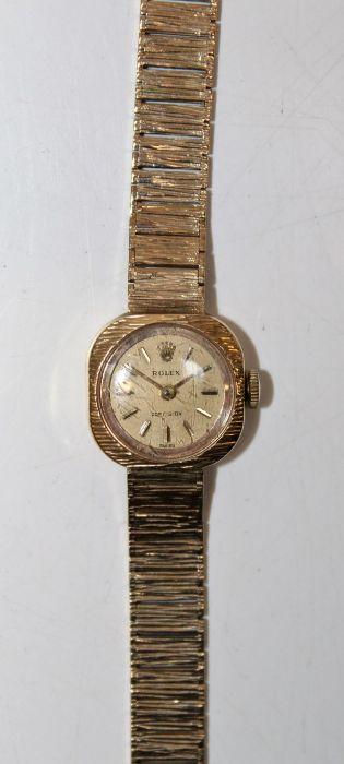 A 1960s 9ct gold ladies Rolex Precision cocktail watch with