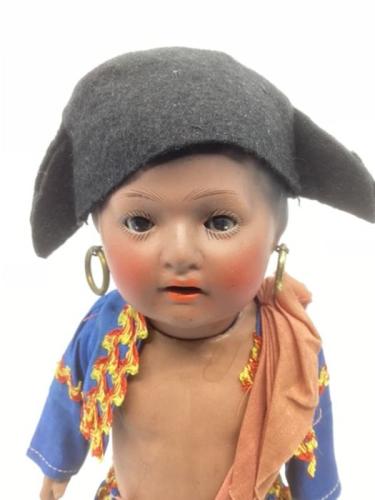 German Bisque Child Doll Majestic in Fabulous Original Costume
