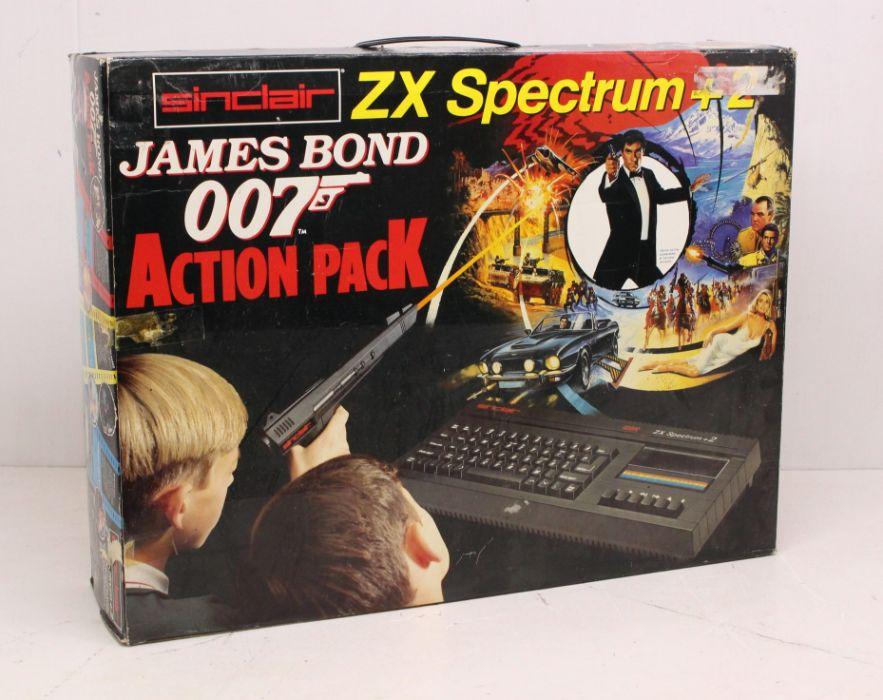 Sinclair: A boxed Sinclair ZX Spectrum +2: James Bond Action Pack 