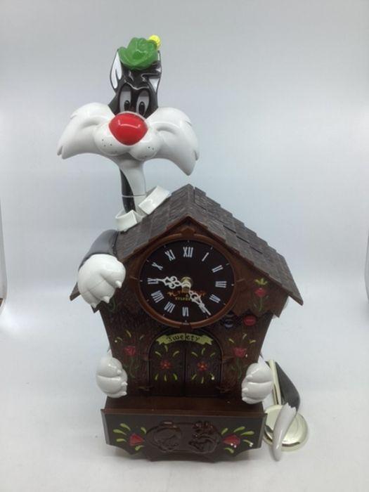 Novelty Clocks; to include a tweety and Sylvester TALKING ANIMATED