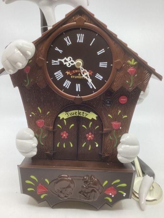 Novelty Clocks; to include a tweety and Sylvester TALKING ANIMATED