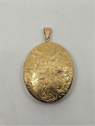 Buy the Vintage Gold Filled Floral Heart Locket Bow Brooch & ID Bracelet  19.2g