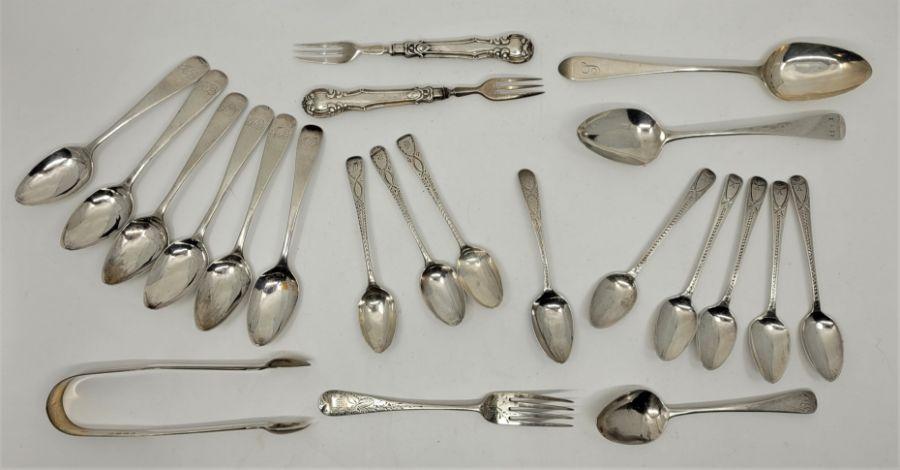 A Collection Of George Iii Silver Old English Pattern Teaspoons, To 