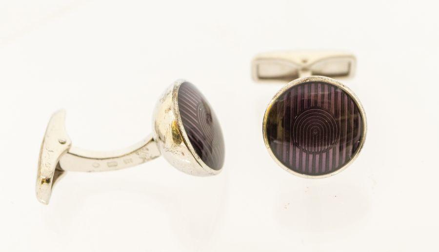 Dunhill Pale Green Headlamp Sterling Silver Cufflinks Rare Australia