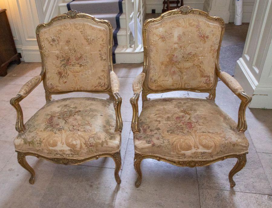 Vintage French Louis XV Rococo Style Carved Back Parlor Chair