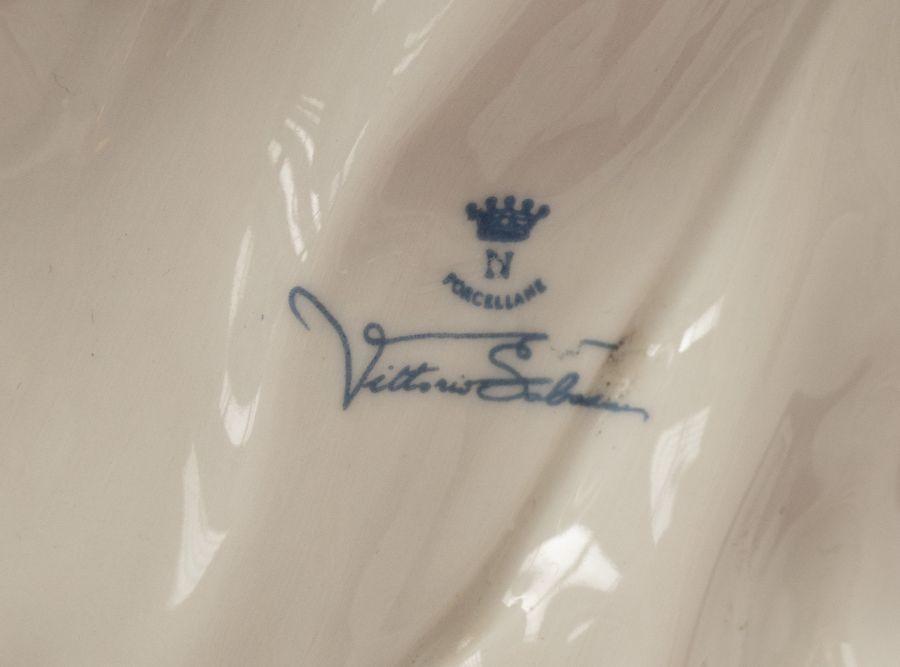 Two lamps, Made in Italy by Vittorio Sabadin, both with porcelain