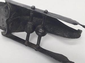 A 17th century Indian Katar from the Vijayanagara Empire.
 Multi fullered double edged blade.
 Reinforcing plates from the ricasso to both sides of the blade, both of which appears represent a bird of prey,
 Curled sail shaped hand guard with chased decor - 7