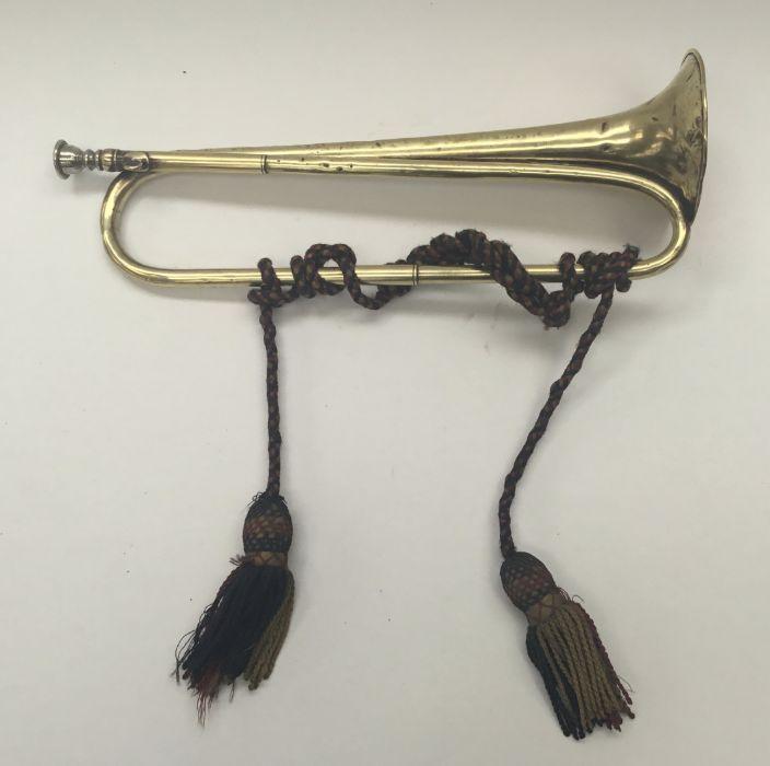 Vintage WWI or WWII Military Brass Bugle 