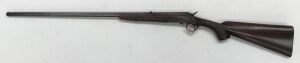 Single Barrel shotgun with octagonal barrel by F. Rhodes of Scarborough, barrel marked 297/230, barrel has also been plugged/blocked, working action that holds on full cock (no half), mahogany stock. Barrel length 66cm, overall length 106cm. 

 In date sh - 2