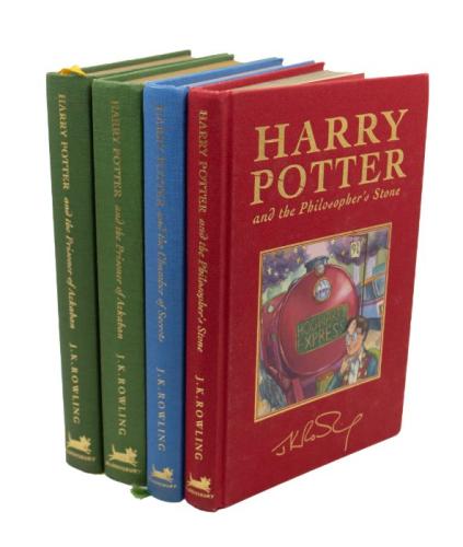 Rowling, J. K. A mixed collection comprising: a scarce Bloomsbury  promotional booklet offering various POS to help bookshops advertise the  release of Harry Potter and the Chamber of Secrets, [1998]; a promotional
